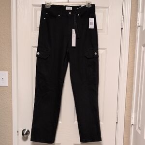Nicole Miller Black Cargo Jeans
